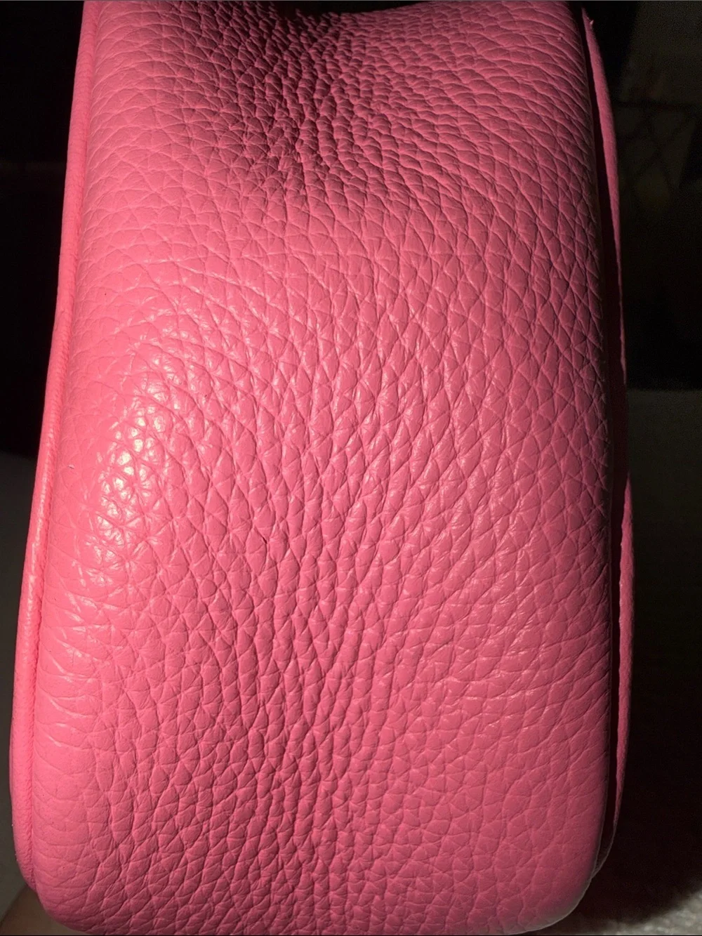 kate spade Woman’s Mini Hot Pink Pebbled Leather Chain Crossbody